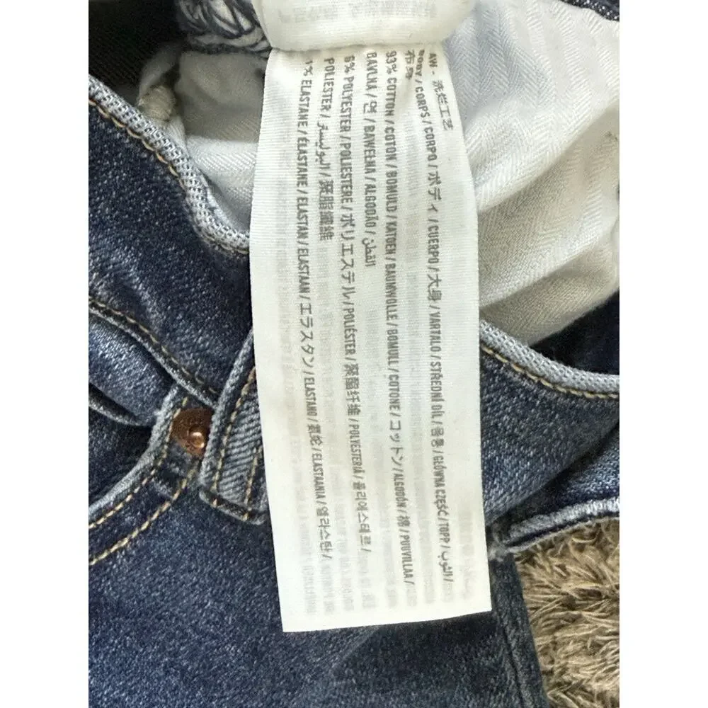 Abercrombie & Fitch The Flare Jeans Women’s Size 0/25 Blue Denim Boho High Rise